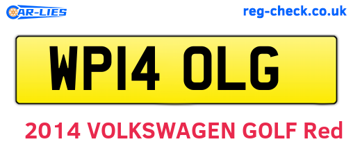 WP14OLG are the vehicle registration plates.
