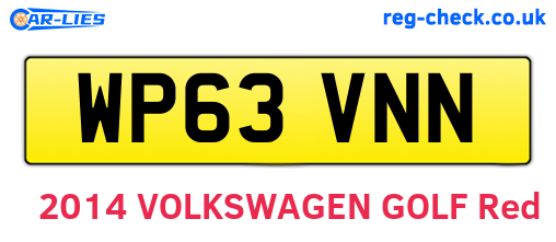 WP63VNN are the vehicle registration plates.