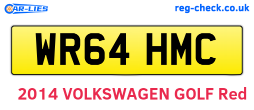 WR64HMC are the vehicle registration plates.