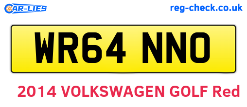 WR64NNO are the vehicle registration plates.