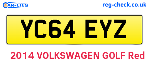 YC64EYZ are the vehicle registration plates.