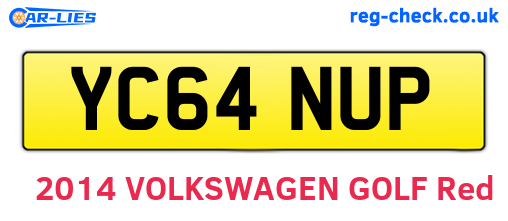 YC64NUP are the vehicle registration plates.