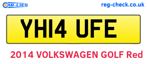 YH14UFE are the vehicle registration plates.