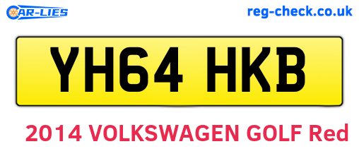 YH64HKB are the vehicle registration plates.