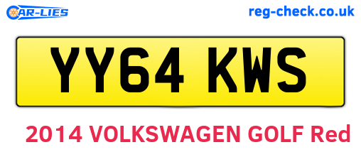 YY64KWS are the vehicle registration plates.