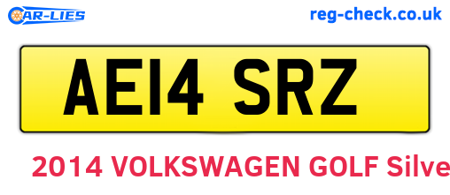 AE14SRZ are the vehicle registration plates.
