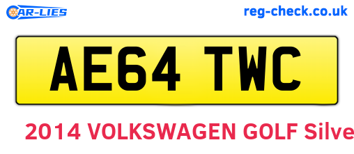 AE64TWC are the vehicle registration plates.