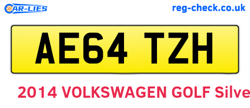 AE64TZH are the vehicle registration plates.