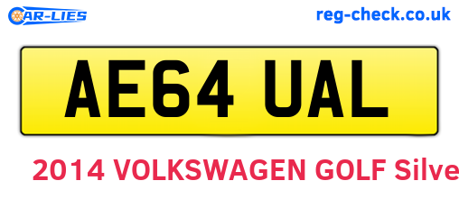 AE64UAL are the vehicle registration plates.