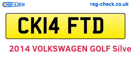 CK14FTD are the vehicle registration plates.
