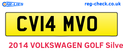 CV14MVO are the vehicle registration plates.