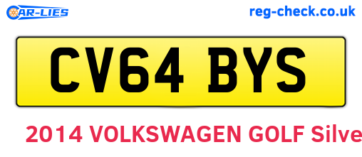 CV64BYS are the vehicle registration plates.