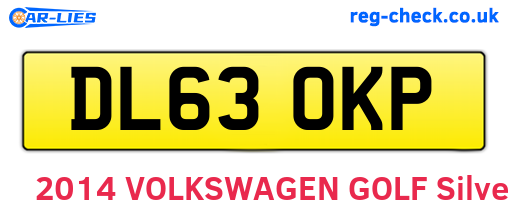 DL63OKP are the vehicle registration plates.