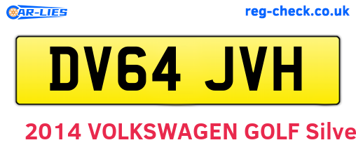 DV64JVH are the vehicle registration plates.