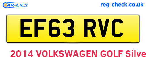 EF63RVC are the vehicle registration plates.
