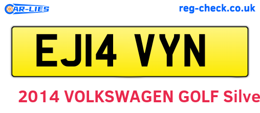 EJ14VYN are the vehicle registration plates.