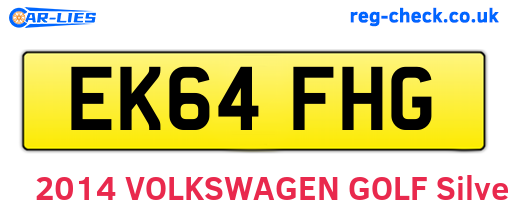 EK64FHG are the vehicle registration plates.