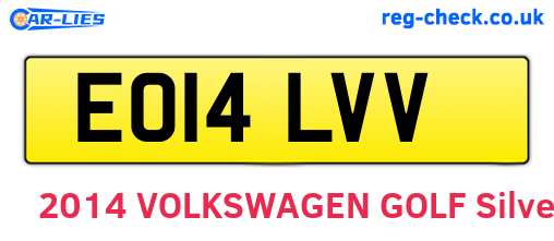 EO14LVV are the vehicle registration plates.