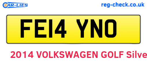 FE14YNO are the vehicle registration plates.
