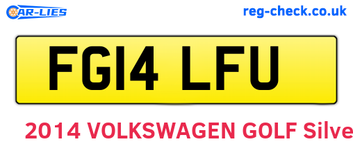 FG14LFU are the vehicle registration plates.