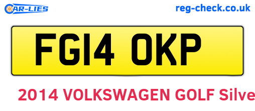 FG14OKP are the vehicle registration plates.
