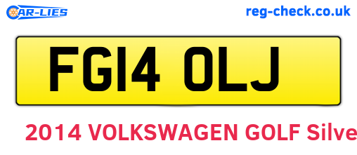 FG14OLJ are the vehicle registration plates.
