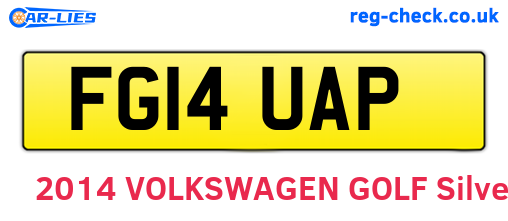 FG14UAP are the vehicle registration plates.