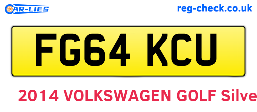 FG64KCU are the vehicle registration plates.