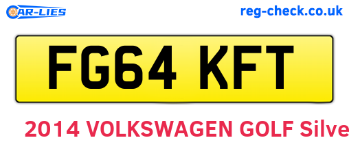 FG64KFT are the vehicle registration plates.