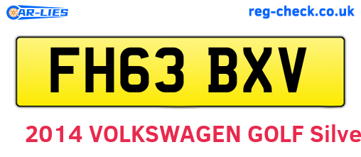FH63BXV are the vehicle registration plates.