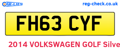 FH63CYF are the vehicle registration plates.