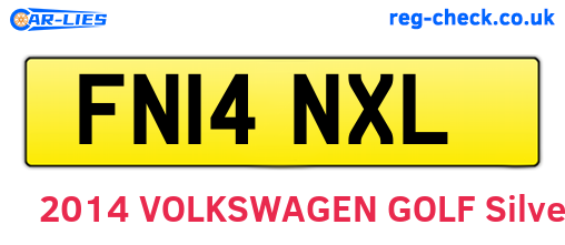 FN14NXL are the vehicle registration plates.