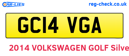 GC14VGA are the vehicle registration plates.