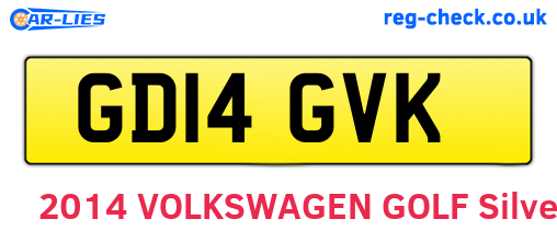 GD14GVK are the vehicle registration plates.