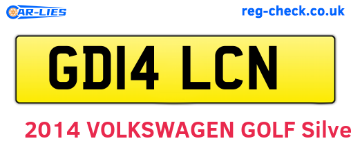 GD14LCN are the vehicle registration plates.