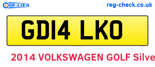 GD14LKO are the vehicle registration plates.