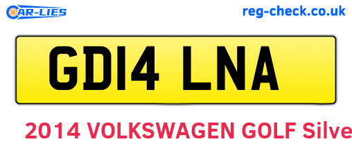 GD14LNA are the vehicle registration plates.