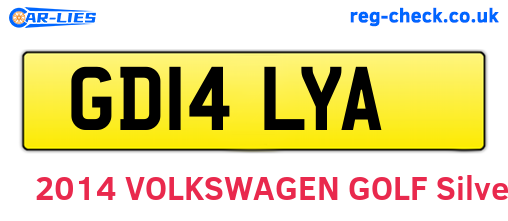 GD14LYA are the vehicle registration plates.