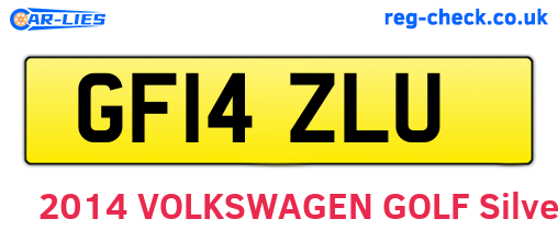 GF14ZLU are the vehicle registration plates.