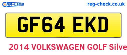 GF64EKD are the vehicle registration plates.