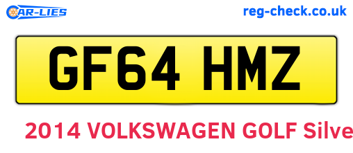 GF64HMZ are the vehicle registration plates.