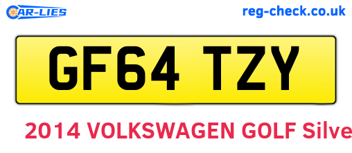 GF64TZY are the vehicle registration plates.
