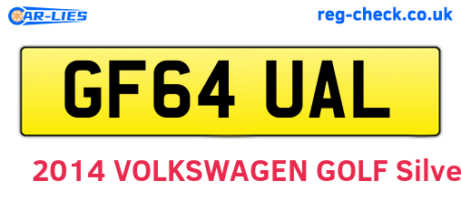 GF64UAL are the vehicle registration plates.