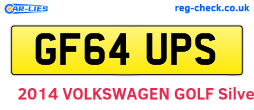 GF64UPS are the vehicle registration plates.