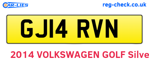 GJ14RVN are the vehicle registration plates.