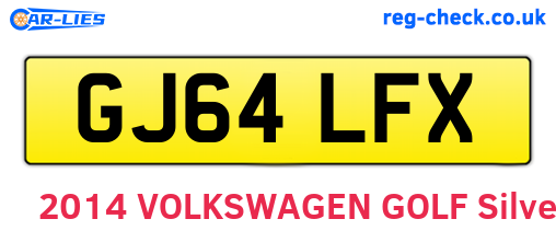 GJ64LFX are the vehicle registration plates.