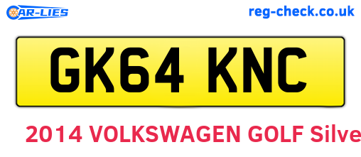 GK64KNC are the vehicle registration plates.