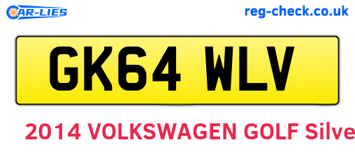 GK64WLV are the vehicle registration plates.