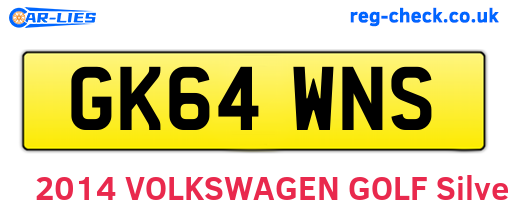 GK64WNS are the vehicle registration plates.