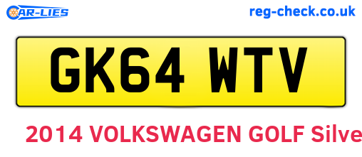 GK64WTV are the vehicle registration plates.